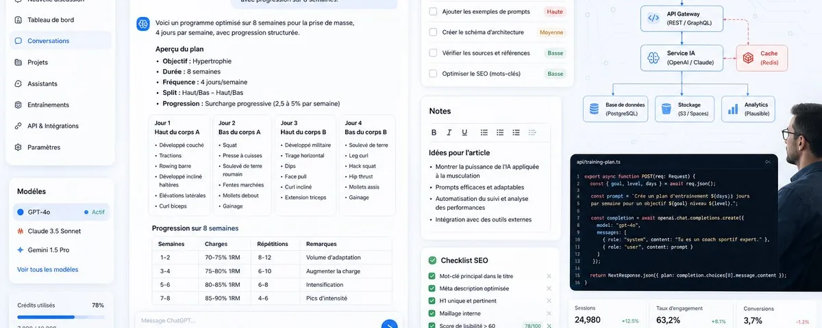 Illustration : Astuce ChatGPT pour tous les gomuscu et autres sportifs qui veulent c
