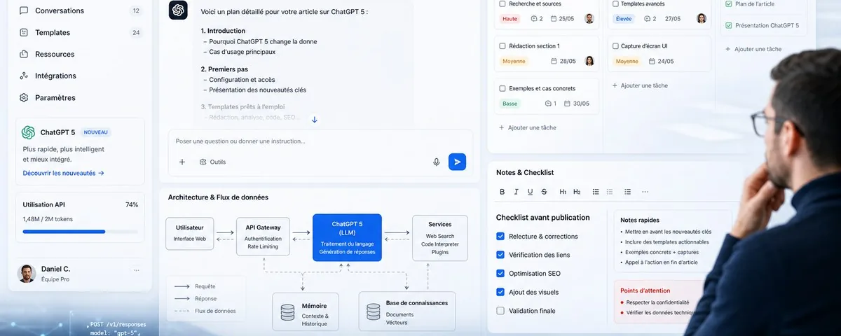 Illustration : Comment utiliser ChatGPT 5 : template à suivre pour créer de meilleur