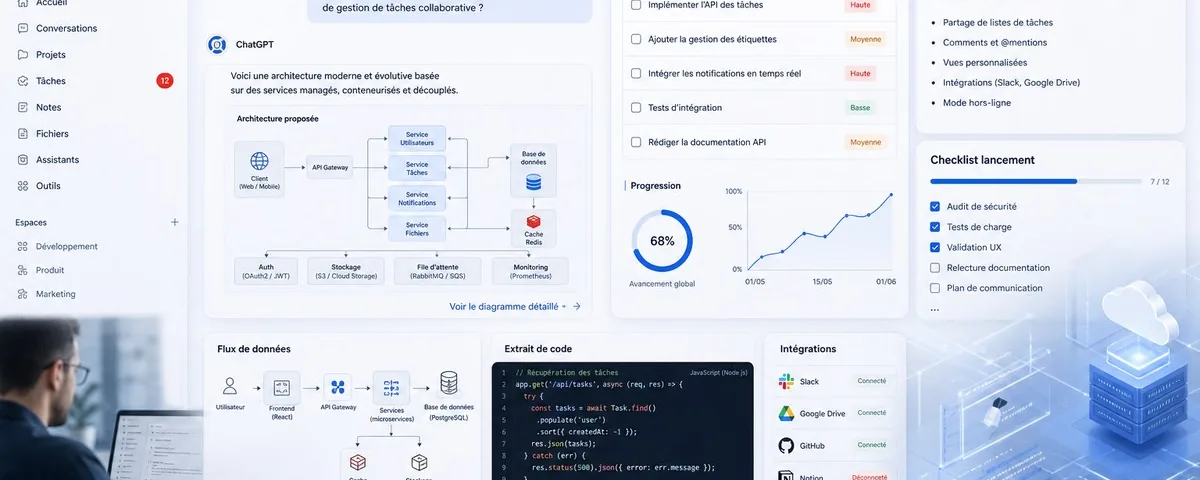 Illustration : Nouveauté sur ChatGPT Plus, on peut maintenant automatiser des tâches