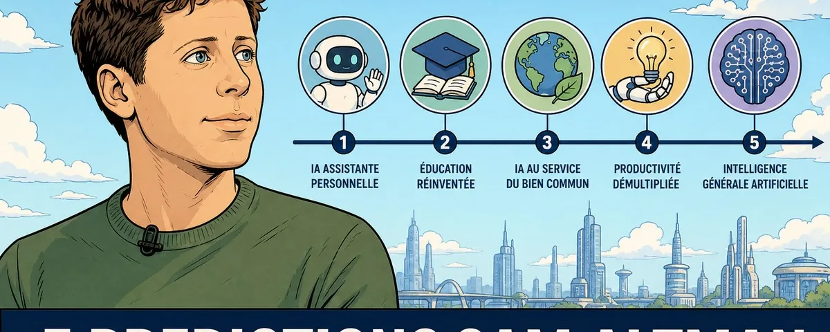 Illustration : 5 prédictions sur le futur de l’IA et de l’humanité selon Sam Altman