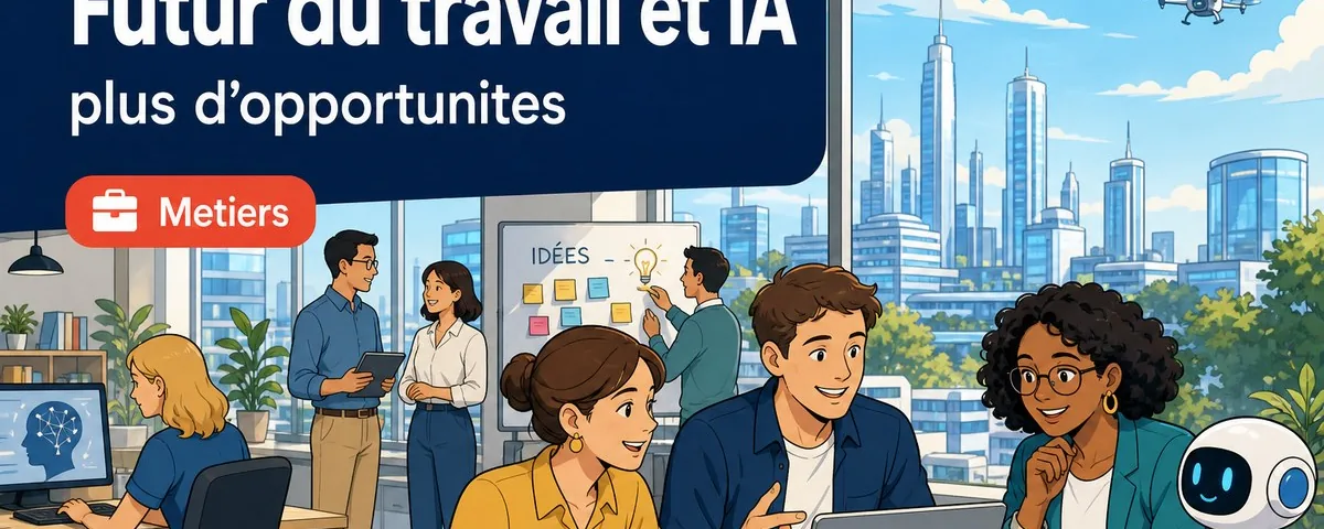 Illustration : Le futur du travail avec l’intelligence artificielle : plus d’opportu