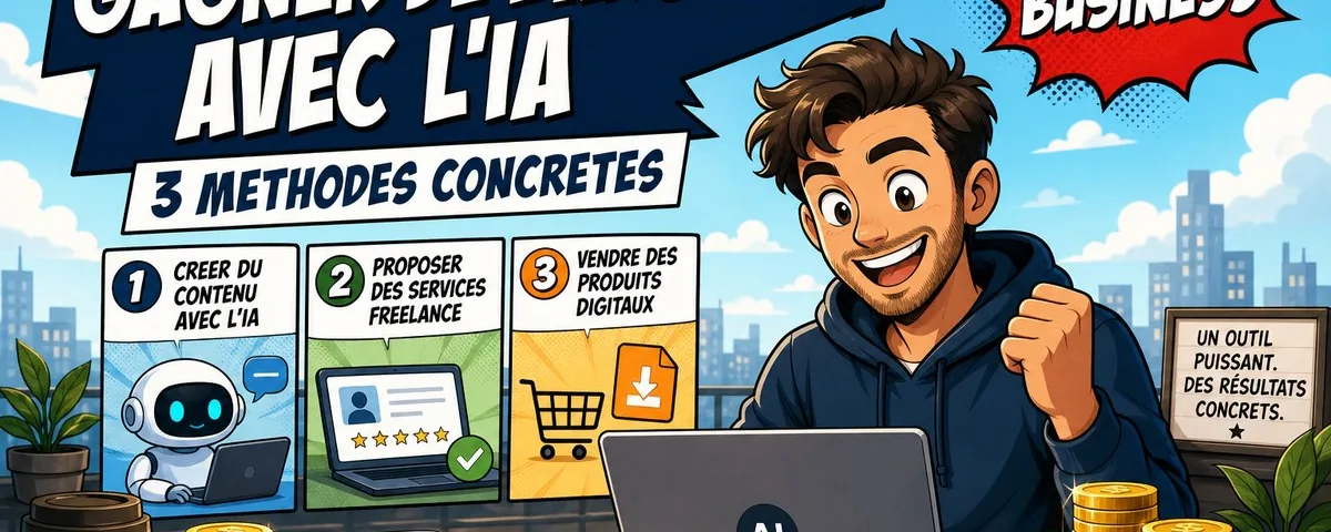 Illustration : 3 façons de gagner de l'argent grâce à l'IA Avec ces méthodes je gagn