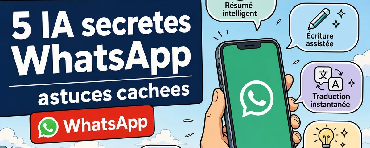 Illustration : Comment accéder aux 5 IA secrètes de Whatsapp Merci @Jolan.ai d'avoi