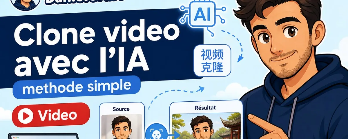 Illustration : Comment créer un clone dans une vidéo grâce à l'IA chinois