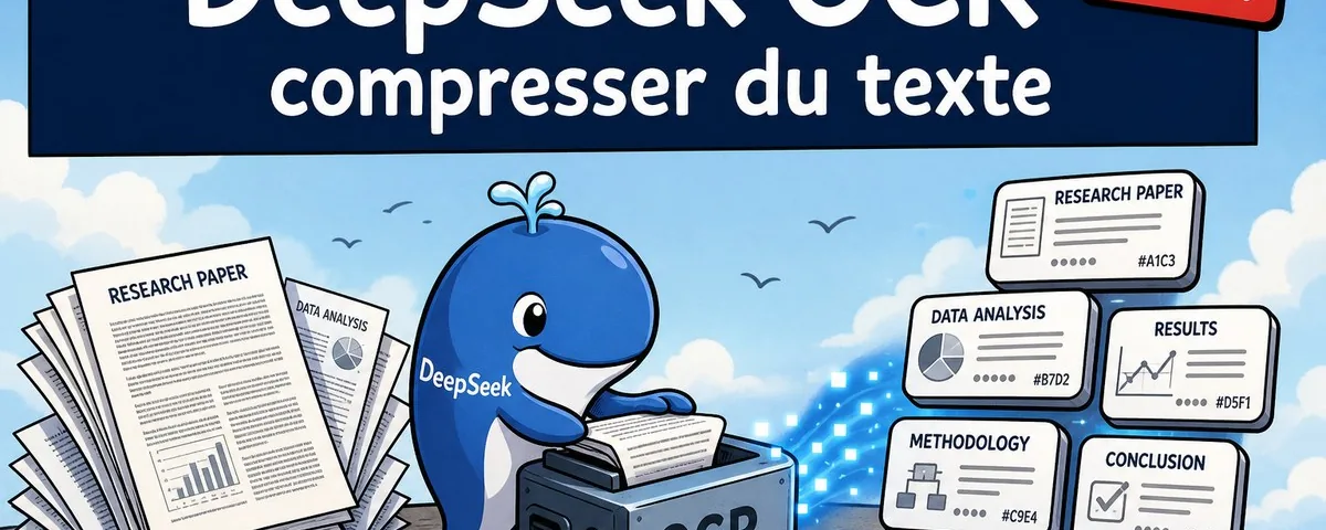 Illustration : DeepSeek OCR, c’est une nouvelle méthode qui permet de compresser du