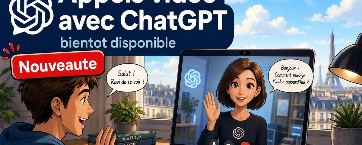 Illustration : On va bientôt pouvoir passer des appels vidéo avec ChatGPT !!!! Je su
