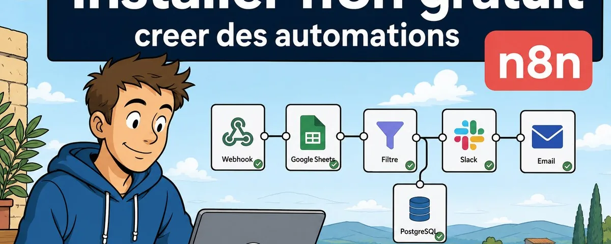 Illustration : Comment installer n8n gratuitement pour créer vos automati