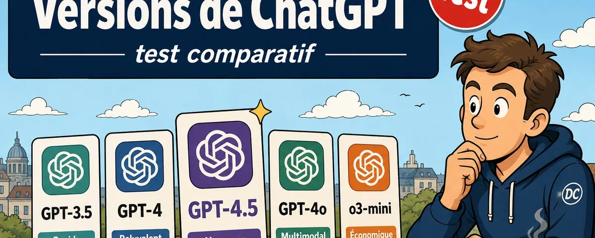 Illustration : Test des différentes versions de ChatGPT dont le nouveau ChatGPT 4.5