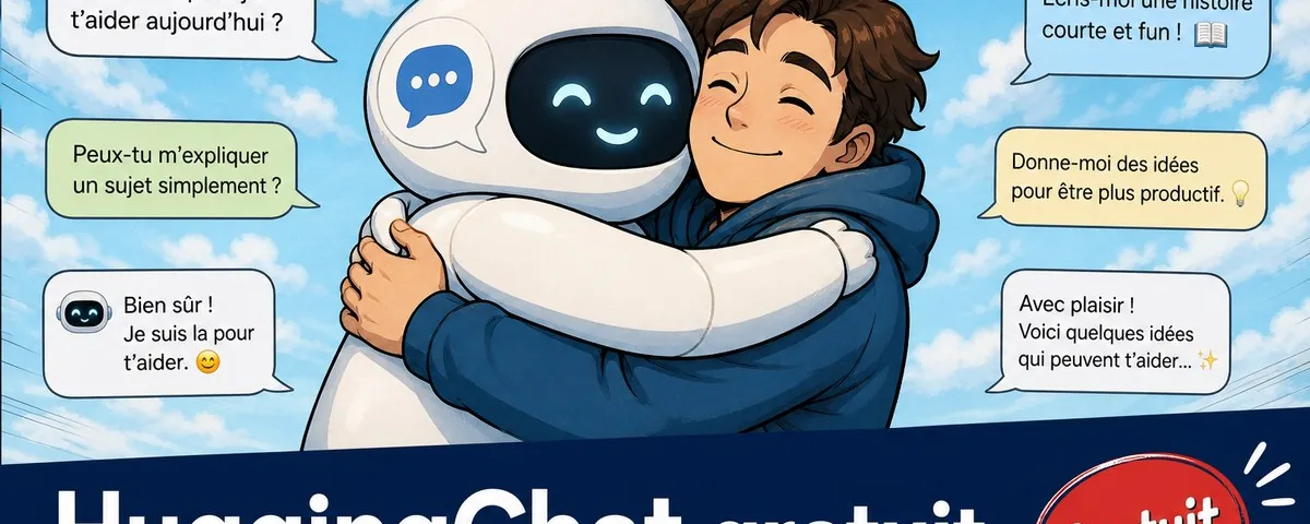 Illustration : Une IA comme ChatGPT mais gratuite : HuggingChat D