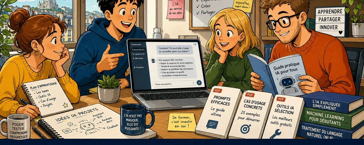 Illustration : 4 ressources IA gratuites pour vous former et mieux comprendre