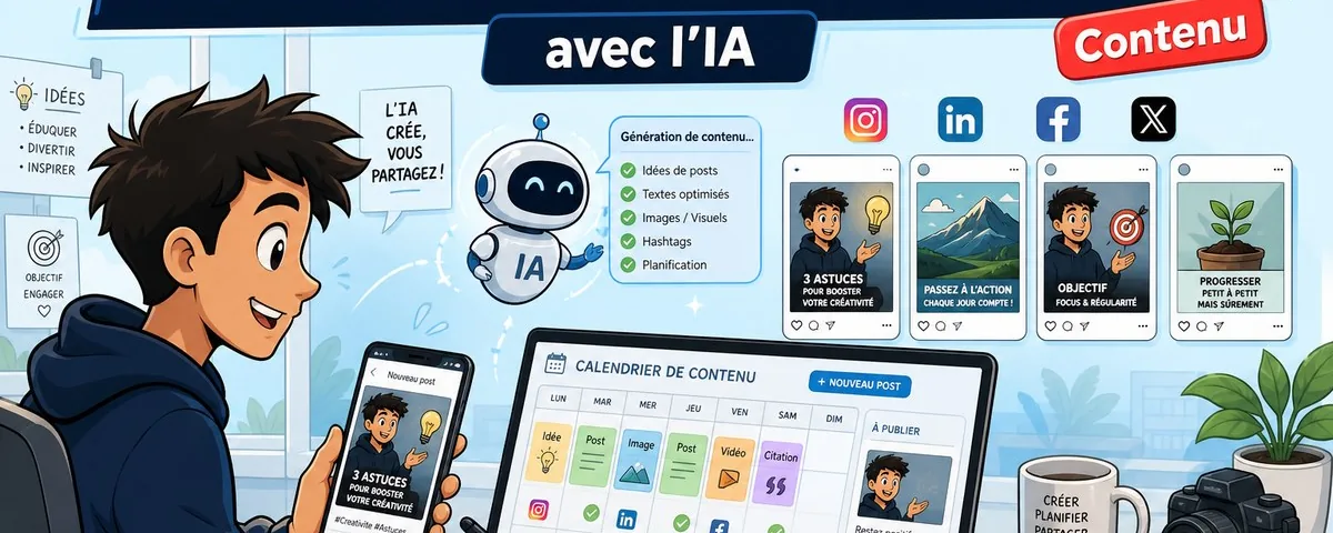 Illustration : Comment créer du contenu sur les réseau