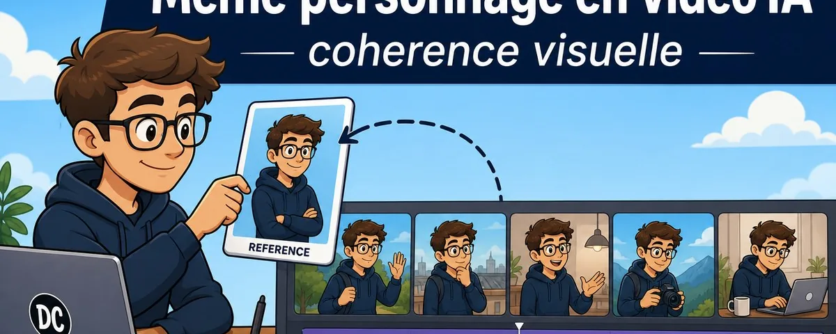 Illustration : Comment garder le même personnage dans des vidéos IA
