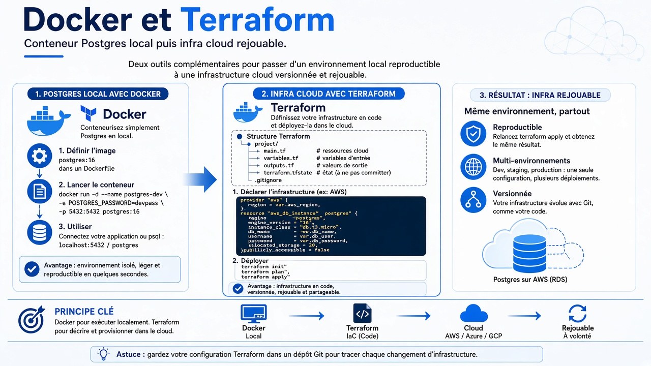 Lab local Docker, infra cloud Terraform.