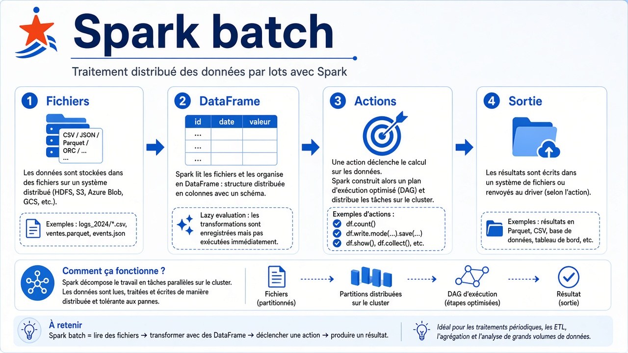 Gros volumes en batch avec Spark.