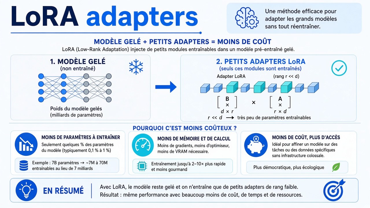LoRA : adapter sans tout réécrire.