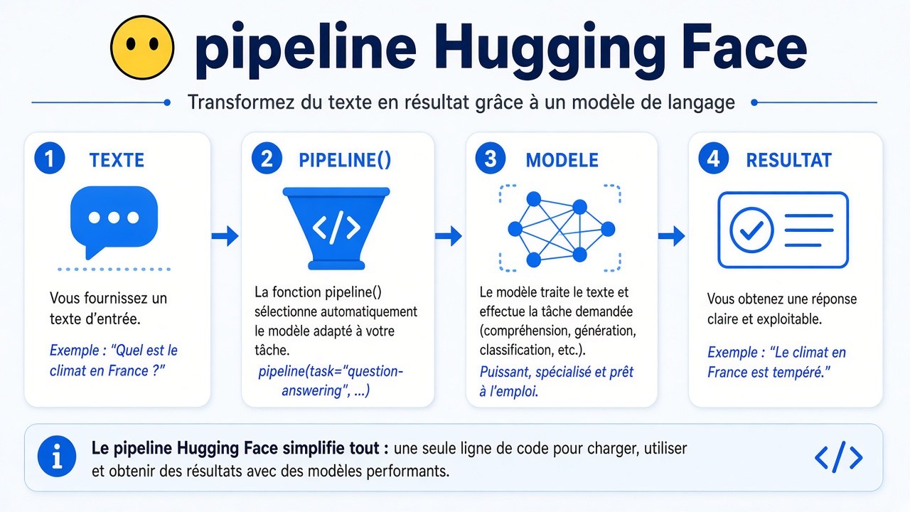 De ta phrase au résultat via pipeline().