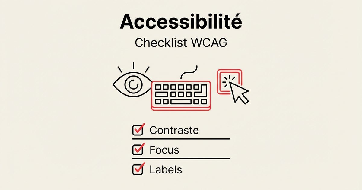 Accessibilité : checklist WCAG simple (et vraiment utile)