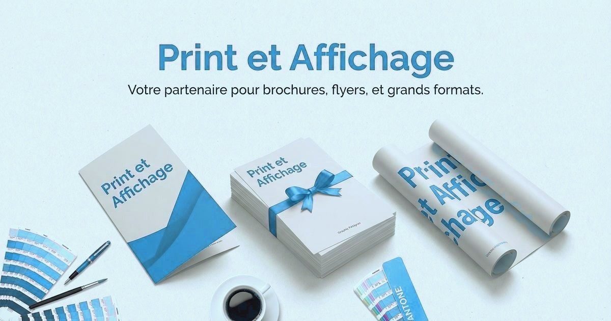 Communication print et affichage : brochures et visibilite locale