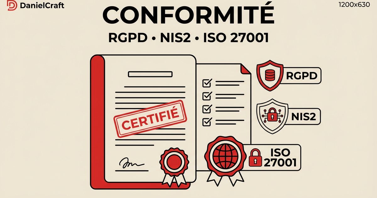 Conformité sécurité : RGPD, NIS2, ISO 27001 (pragmatique)
