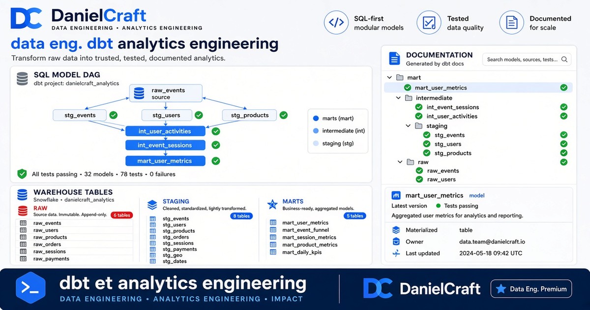 dbt : transformer en SQL testé