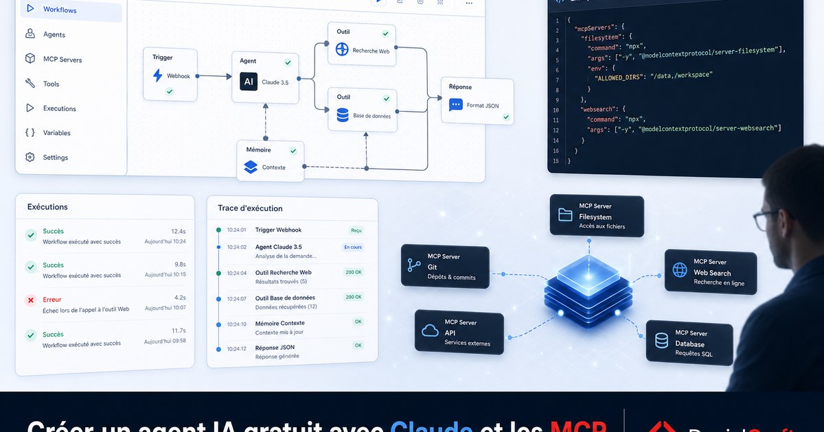 Créer un agent IA gratuit avec Claude et les MCP Le Model