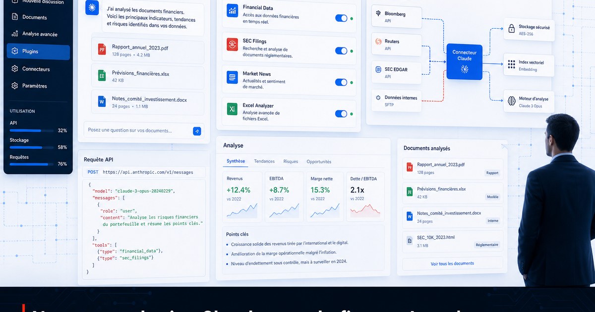 Nouveaux plugins Claude pour la finance Les plugins prennent 5 min