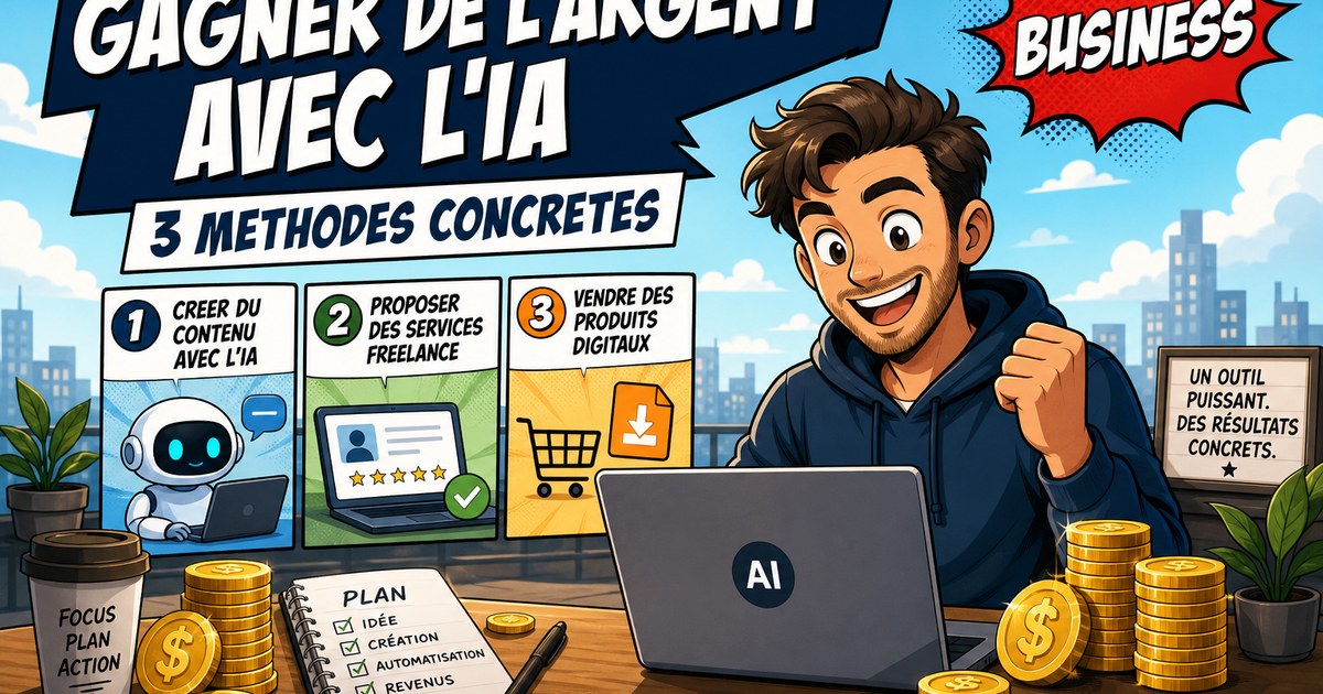 3 façons de gagner de l'argent grâce à l'IA Avec ces méthodes je gagn