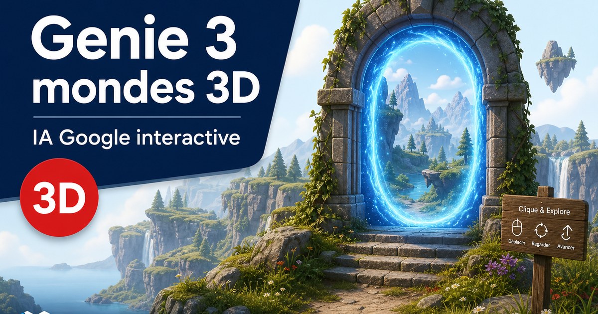 Genie 3 : l’IA de Google capable de créer des mondes 3D interactifs e