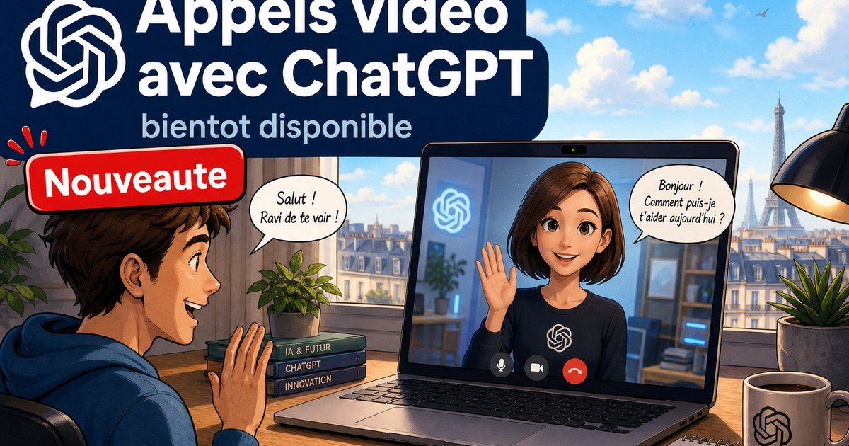 On va bientôt pouvoir passer des appels vidéo avec ChatGPT !!!! Je su