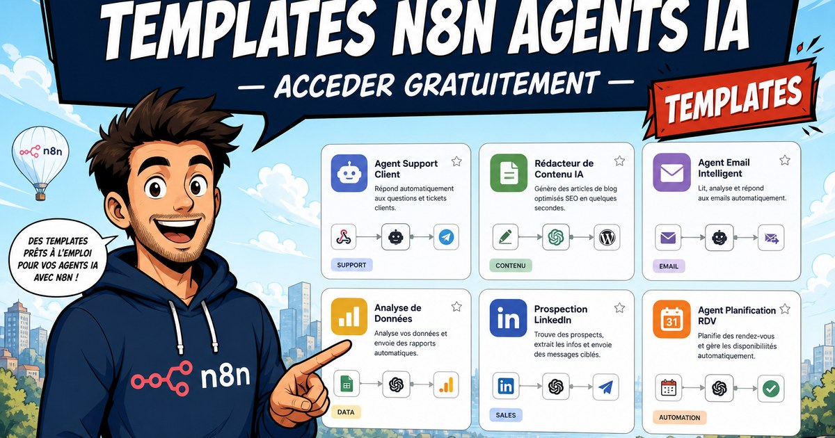 Templates n8n gratuites pour créer des agents IA : comment y accéder