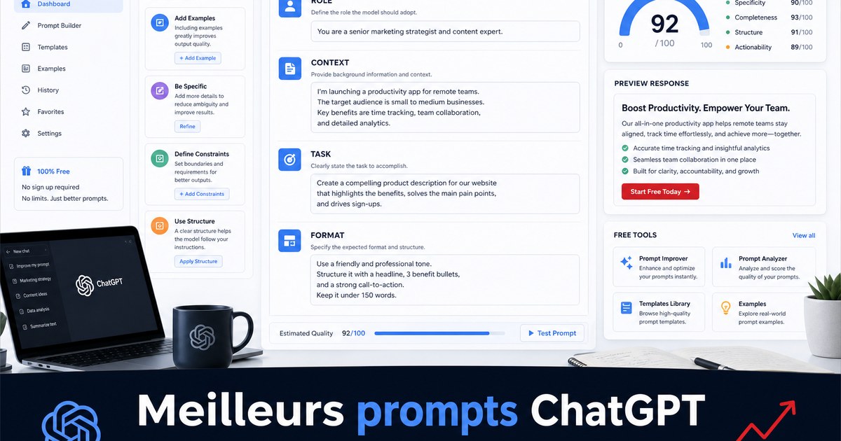 Comment créer de meilleurs prompt sur ChatGPT (site gratuit)