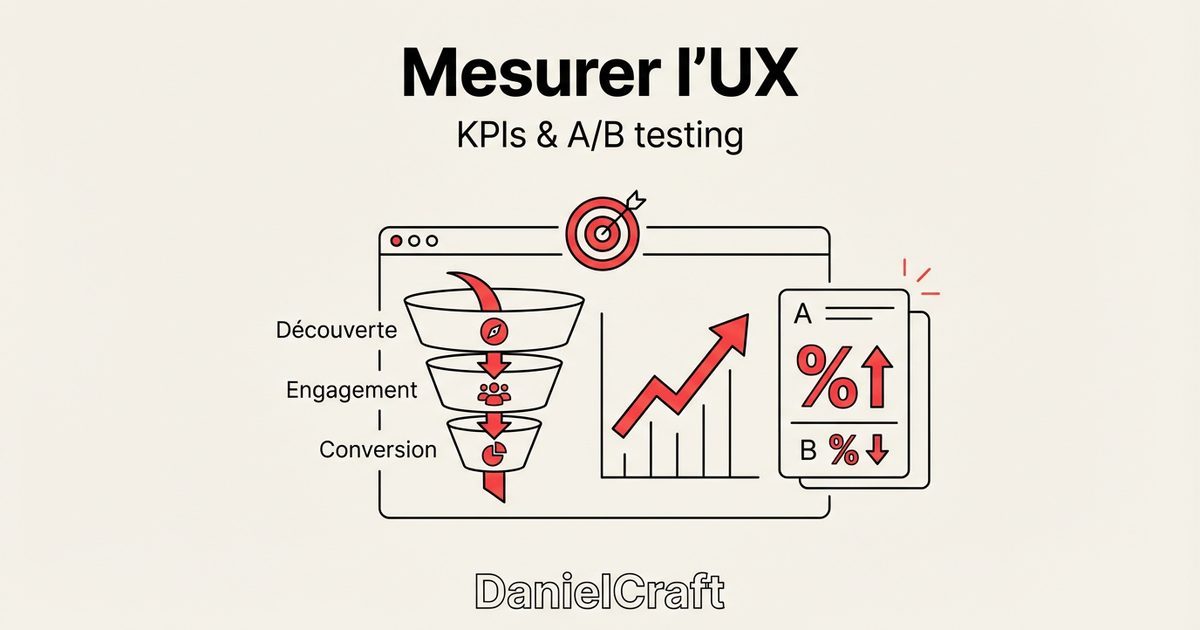 Mesurer l’UX : KPIs, analytics, tests et A/B testing (sans vanity metrics)