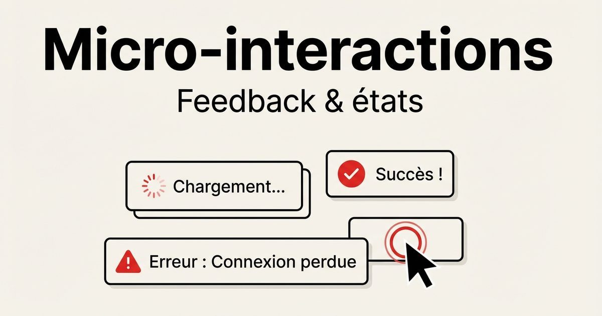 Micro‑interactions : feedback, états et confiance utilisateur
