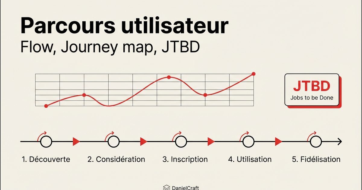 Parcours utilisateur : user flows, journey map et JTBD