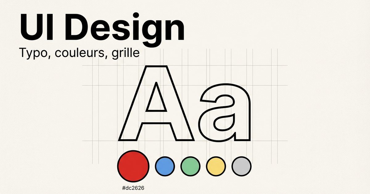 UI Design : typographie, couleurs et grille pour une hiérarchie claire