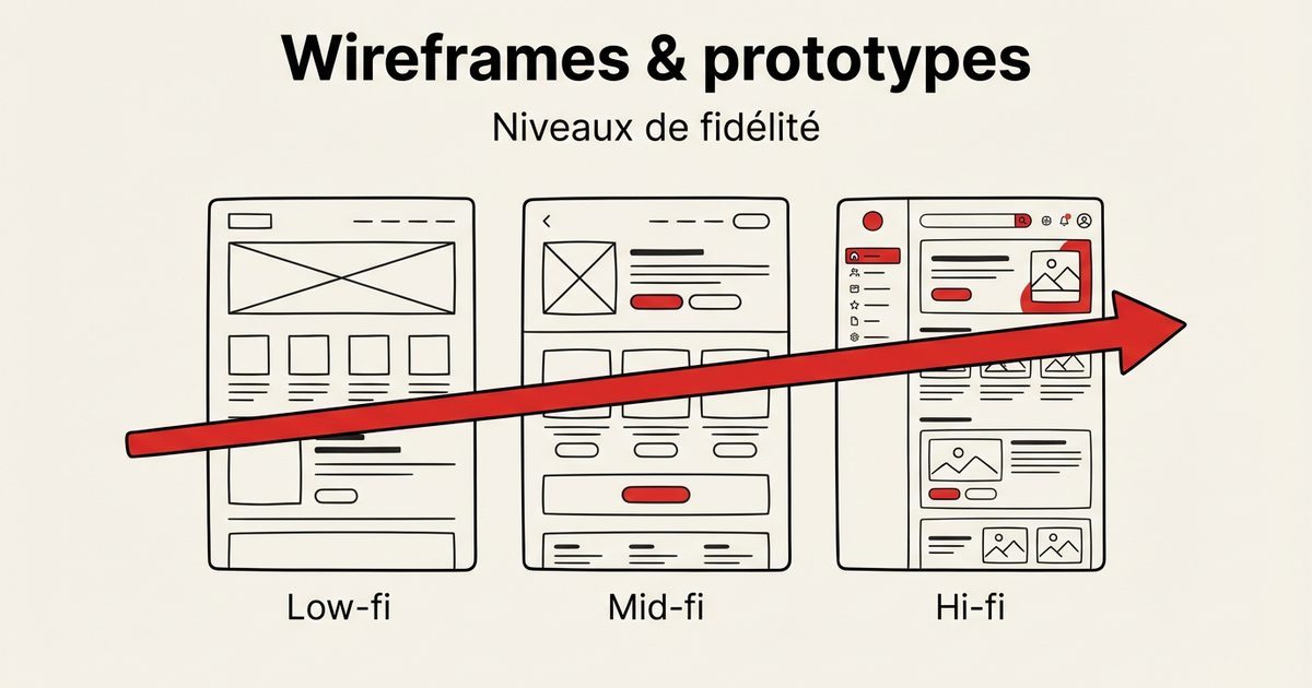 Wireframes & prototypage : choisir le bon niveau de fidélité